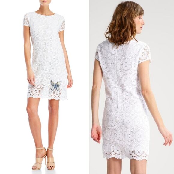 NWT|Desigual Vest Cadaques Lace Butterfly Embroidered Dress, EU 44, US 10 - Picture 2 of 9